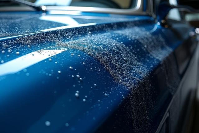 入念に手洗いされ、ワックスがけされた光沢のある高級車